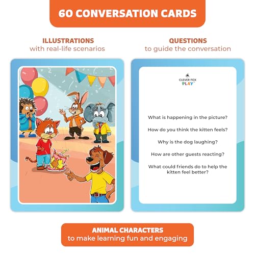 Who What Why Conversation Cards for Kids – Learning Game for Social Skills, Emotional Intelligence & Critical Thinking – Speech Therapy Resources, Sequencing Game & Articulation Materials, Ages 4+ - Image 4
