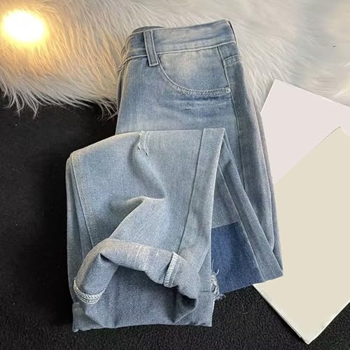 Jean coupe ample homme en denim bleu délavé années 90 taille M