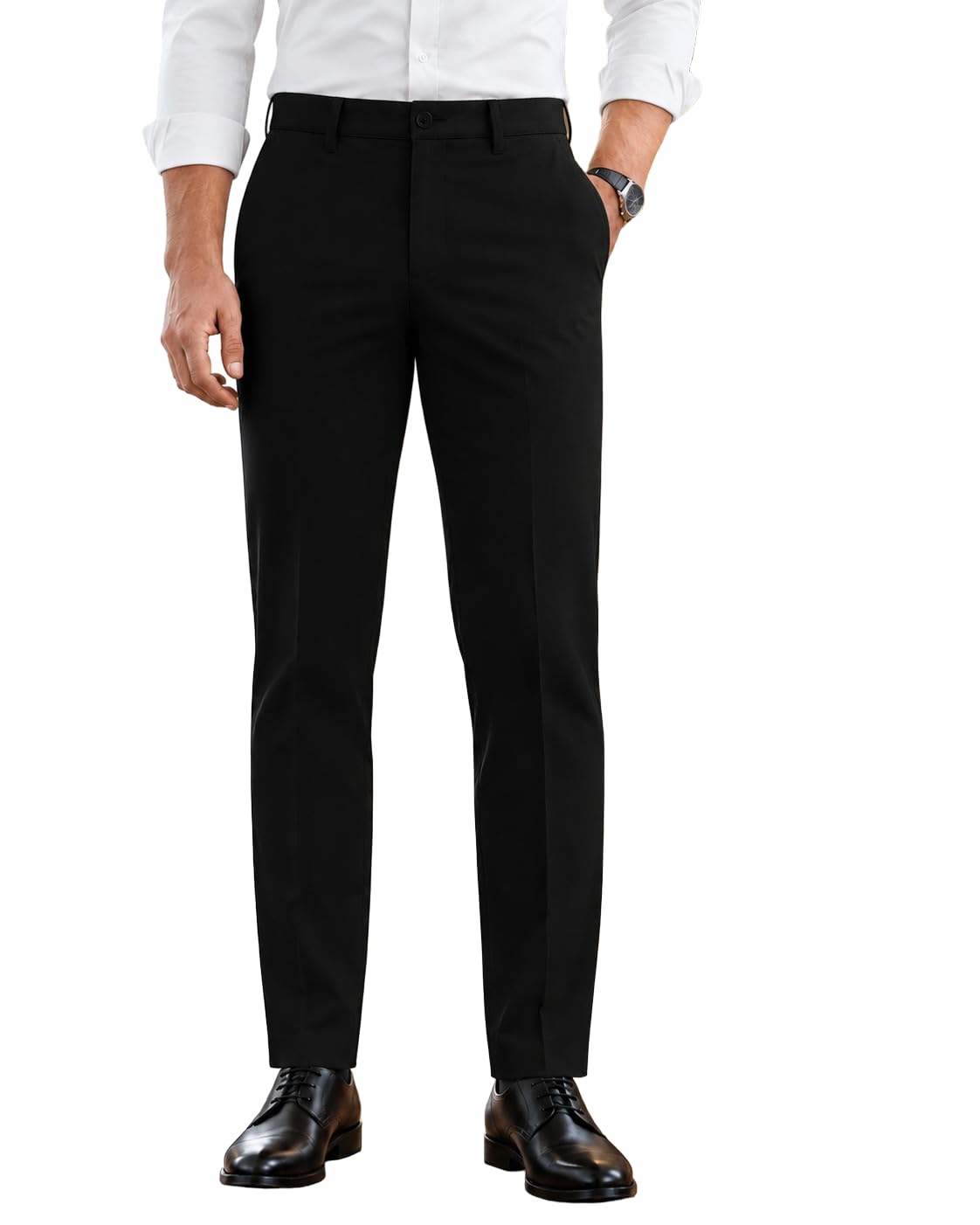 saintx Men's Premium 4-Way Stretchable Formal Pants | Stylish Slim Fit Multi-Purpose Trousers | Business Casual Office/Anytime Wear | Ultra Soft Feather Touch Chinos | Athleisure Sunscreen Fabric-picture-39