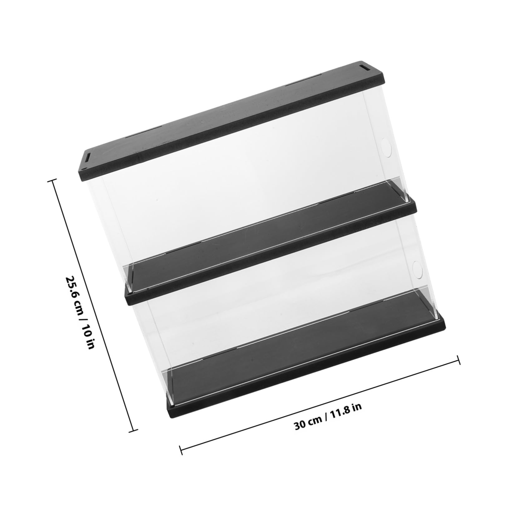 Toyvian Vitrine Acrylique Transparente Double Niveau pour Collectionneurs, Grosse Capacité, Protection Anti-poussière, Présentation Figurines Bubble Mart, Rangement Jouets, Boîte