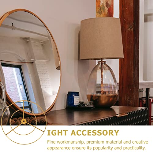 Image of LABRIMP Lamp Shade Holder Rings Round Crafts Metal Style Home Light Suitable Simple for Ring Accessories Accessory Diy Prop Shade Harp Replacement Iron European Frame Lamp Shade