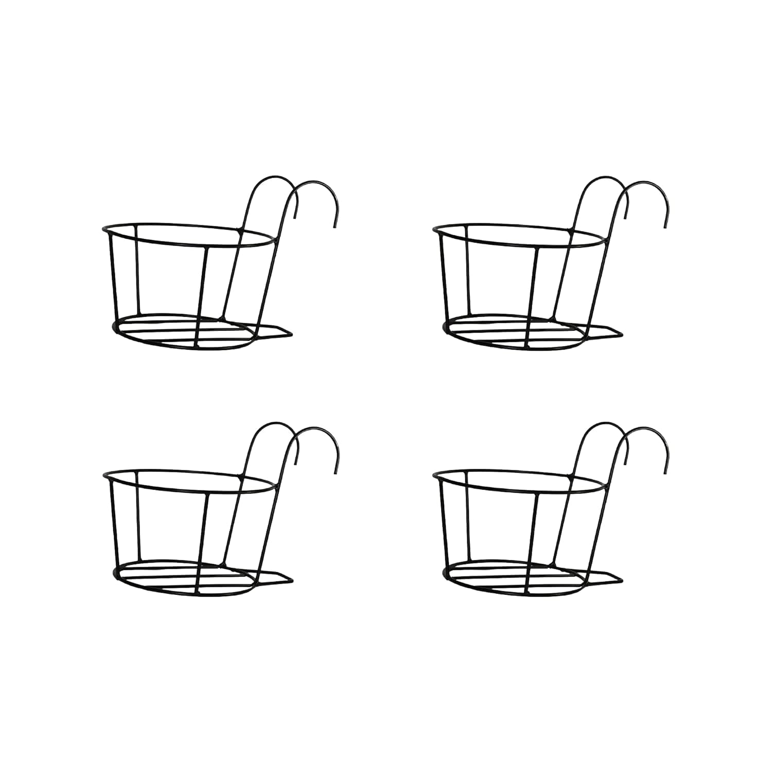 Homely Get Crafty Hanging Flower Pot Holder Railing Potted Plant Stand/ Gamla Stand for Home Balcony Decor (Black) (B0C9SHV78V) Amazon Price History, Amazon Price Tracker