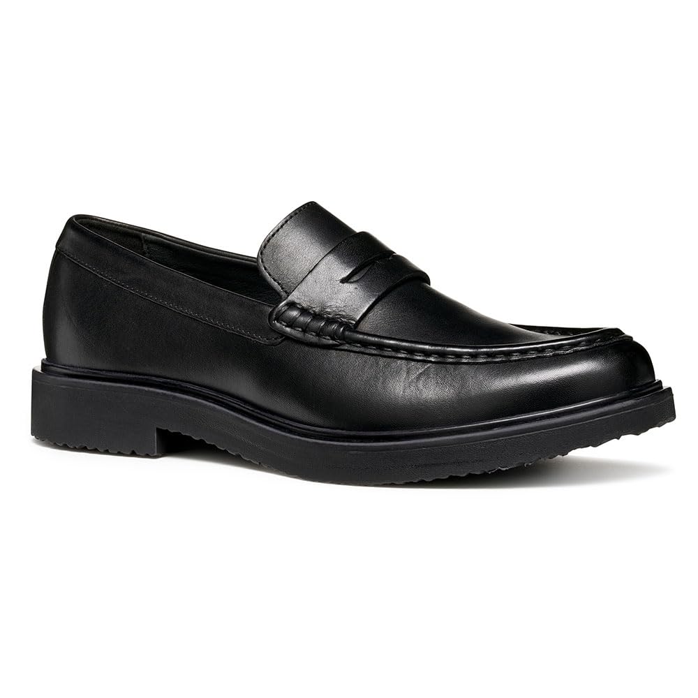 Geox Mocasines para Hombre U Massimiano, Negro, 43 EU, Negro, 43 EU