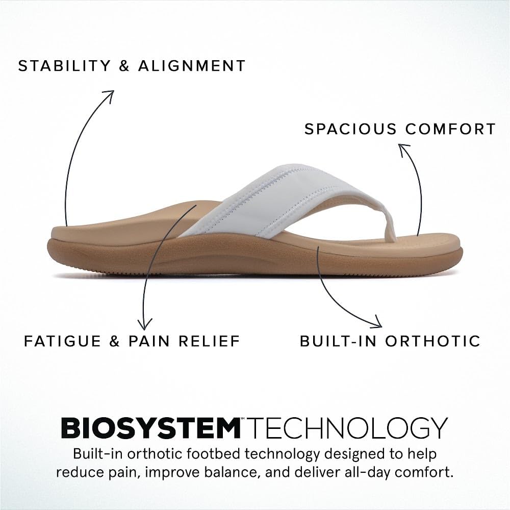 ABEO Laguna Flip Flops For Women | Orthopedic Sandals | Arch Support Flip Flops | Plantar Fasciitis Relief Sandals | Built-In Orthotics Inserts For Women