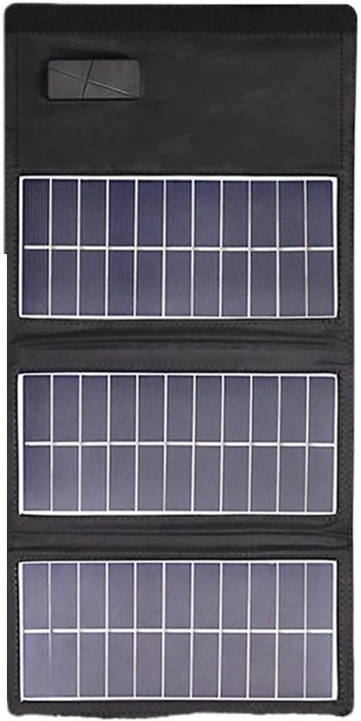 Solar Panel Starter Kit 7W Portable Solar Charger Foldable Solar Battery Charger For Mobile Phone Folding Mono USB Solar Panel Compact Design, More Power(7w Black)