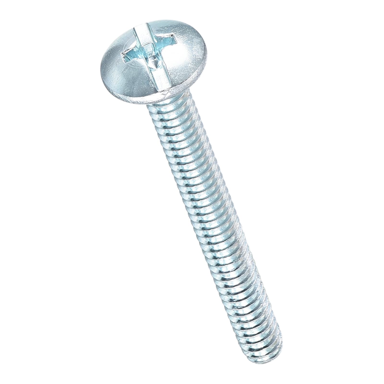 METALLIXITY Machine Screws Phillips Combo Head(#6-32x1-1/4") 100Pcs, Carbon Steel Round Head Cross Drive Furniture Bolts