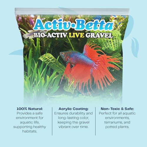 Image of Activ Betta Neon Pink Aquarium Gravel - 1 lb - Natural Freshwater Substrate with Live Beneficial Elements - Instant Cycling, Easy Maintenance