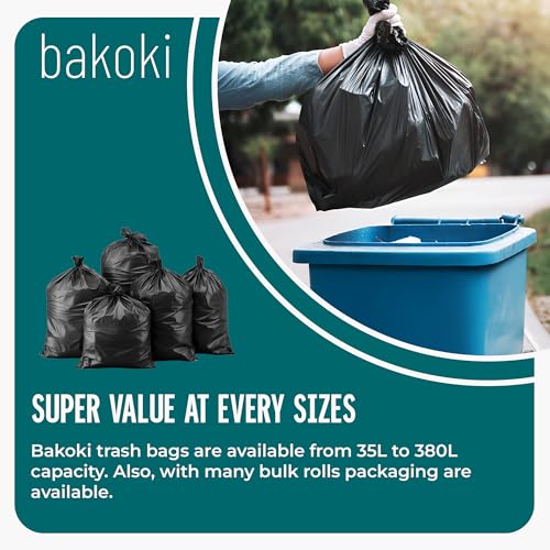 Miniatura 6 de Bolsas de basura de 240 l, extremadamente resistentes, extrafuertes, ideales para el hogar, el jardín y la empresa, 4 rollos de 10 unidades, bolsas de basura resistentes para renovación y