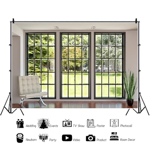 MIRRORANG 3x2,5m Background of Zoom Meeting Business Office Backdrop Screen for Video Conferencing Luxury Interior Design French Sach Window Photo Studio Props - Image 3