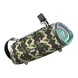 YEAHBOX Sonic Boom Portable Bluetooth Speaker, 100W RMS / 120W Peak Power, Deep Bass Stereo Sound, RGB LED Light Show, Bluetooth 5.3, AUX/TF Card, Shoulder Strap, Portable Speaker for Party & Outdoor
