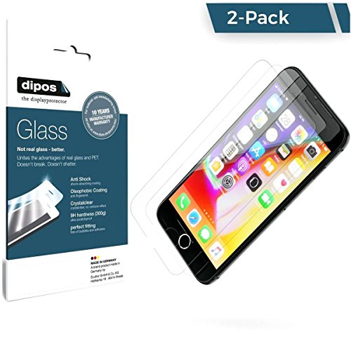 dipos I 2X Protector de Pantalla Compatible con Apple iPhone 8 Vidrio Flexible Cristal Proteccion 9H