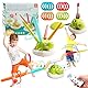 3 in 1 Outdoor Spielgeräte, Ringwurfspiel Hüpfspiele Schaumstoff Raketen Spielzeug für Kinder, Musical Jump Toy für Kinder 3+ Jahren, Spielzeug für Outdoor-Sportarten（Dinosaurier）