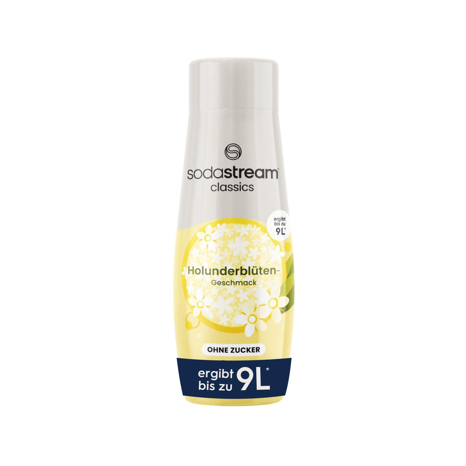 SodaStream Sirup Holunderblüte ohne Zucker – 440 ml (erzeugt bis zu 9 Liter)