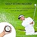 QHALEN Golf Score Counter 18 Holes Golf Score Stroke Shot Counter Keeper Round Scoring Tag with Clip Keychain (Silver)