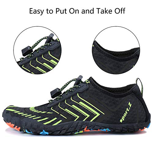 Image of MAYZERO Water Shoes Men Women Swim Surf Shoes Beach Pool Shoes Wide Toe Hiking Aqua Shoes Winter House Slippers