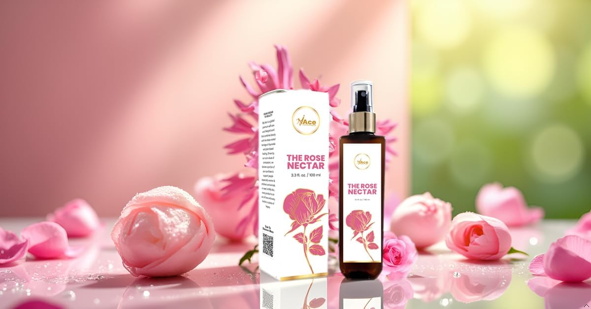 My Ace Rose Nectar Face Mist – Hydrating Toner & Rose Water Spray with Niacinamide & Licorice | Alcohol-Free Natural Face Mist for Soothing, Refreshing & Brightening Skin – 3.38 fl oz - Image 8