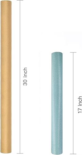 Miniatura 2 de Blavermant Mini rollo de papel de regalo con purpurina, 17 pulgadas x 33 pies, papel de regalo cian perfecto para bodas, cumpleaños, Navidad, baby