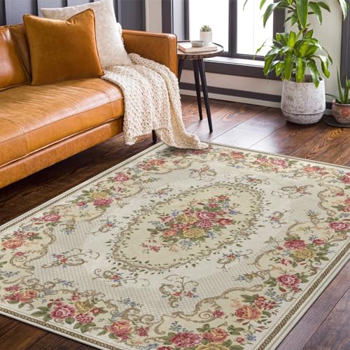 Tapete Decorativo Rustic Shabby Rose 5' x 7' miniatura 5