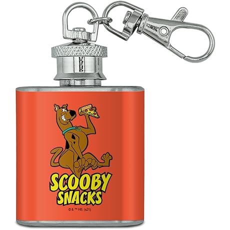 Scooby Snacks Stainless Steel Mini Flask Key Chain
