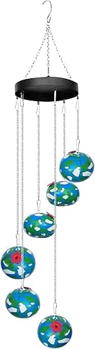 Skard Encantadoras campanillas de viento para colibríes, comederos de pájaros de ventana para ver, comederos de pájaros para exteriores colgantes a