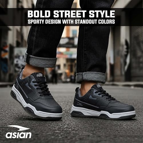Image of ASIAN Men's Vegas-01 Sneakers | Stylish & Lightweight Design Comfortable Lace-Up Sneakers for Travel & Everyday Use