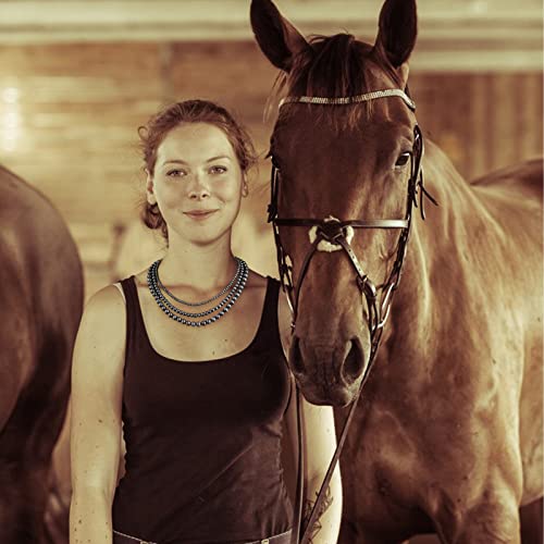 Western Jewelry Navajo Pearl Necklace for Women Beaded Necklace Boho Vintage Choker2