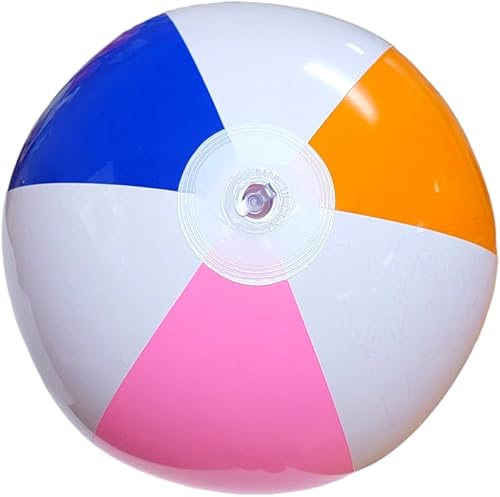 Miniatura 9 de Zugar Land Pelotas inflables de playa grandes y coloridas (16 pulgadas), bolas inflables de verano, juguetes para piscina, playa, Hawaii, Luau,