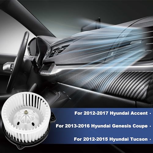 Image of PartsFlow 700286 Blower Motor For 2012-2017 Hyundai Accent For 2013-2016 Genesis Coupe For 2012 2013 2014 2015 Tucson 1.6L 3.8L 2.0L 2.4L