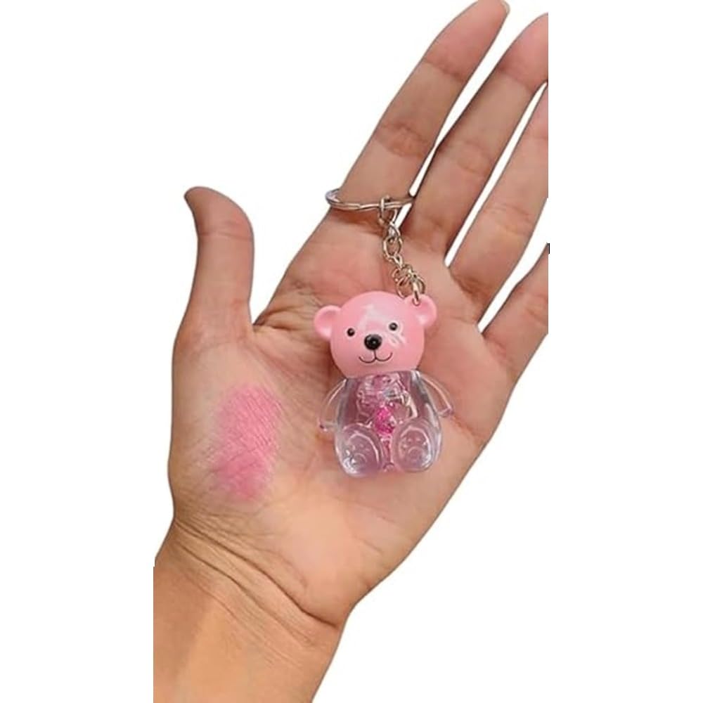 Velvet 2 in 1 Key Chain Teddy bear shape lip gloss, Waterproof Long Lasting Makeup, lip Gloss for Women and Girls Makeup Gift Sets Pack of 1, Multicolor Velvet 2 in 1 Key Chain Teddy bear shape lip gloss, Waterproof Long Lasting Makeup, lip Gloss for Women and Girls Makeup Gift Sets Pack of 1, Multicolor