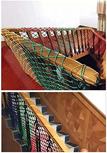 HAPPLiGNLY Safety Protection Net, Fence Climbing Woven Rope Nets, Stair Outdoor Safe Net, Woven Nylon Rope Cargo Net Window Garden Decoration Swing Hammock Rope Netting (Size : 2x7m(6x22ft))