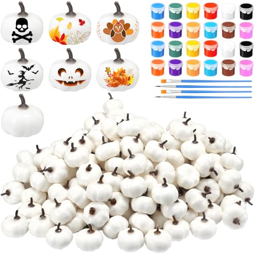 Thyle Thanksgiving Mini DIY Pumpkin Fall Decorations White Fake Foam