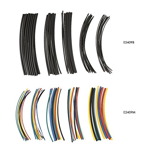 KKmoon 70pcs 7 cores/preto poliolefina sem halogênio tubo termorretrátil tubo encolhível manga enrol