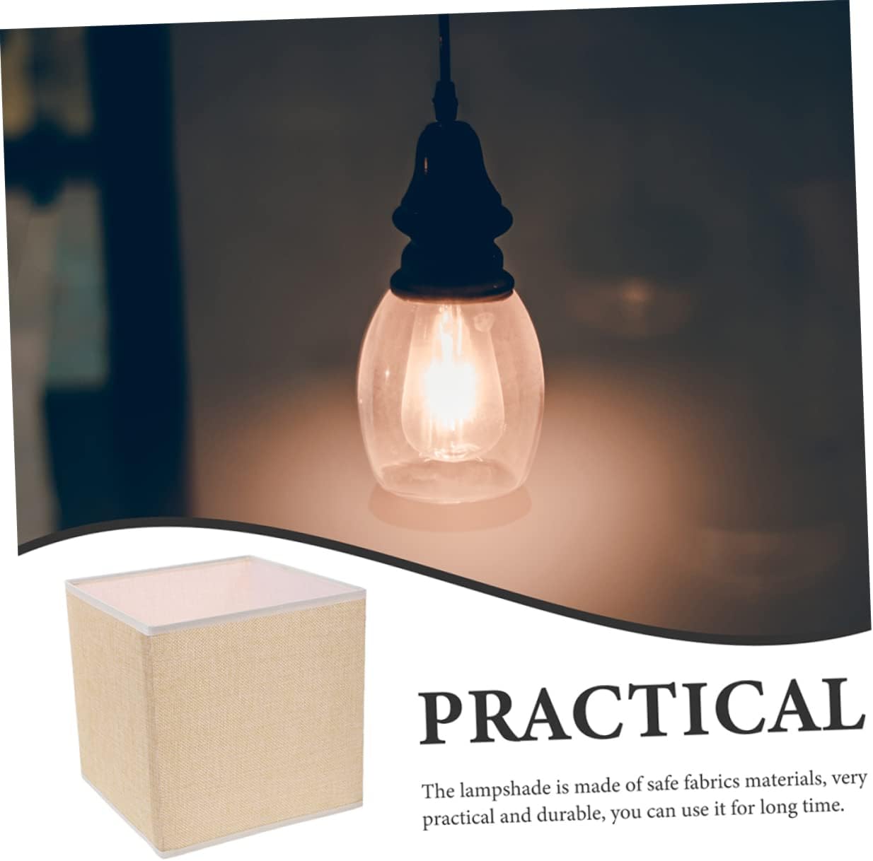 1pcs Fabric Linen Light Cover Desk Floor Lamp Shade Replacement Protective