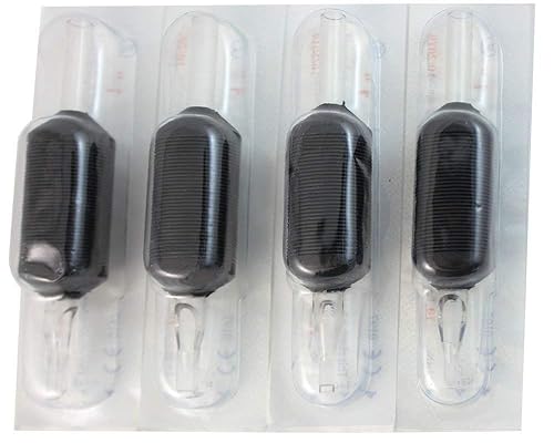 Miniatura 9 de BISIBITA2 VORTEX 1.25-inch Soft Silicone Black Disposable Tattoo Tube Grips with Clear Long Tips 15pcs (7D)