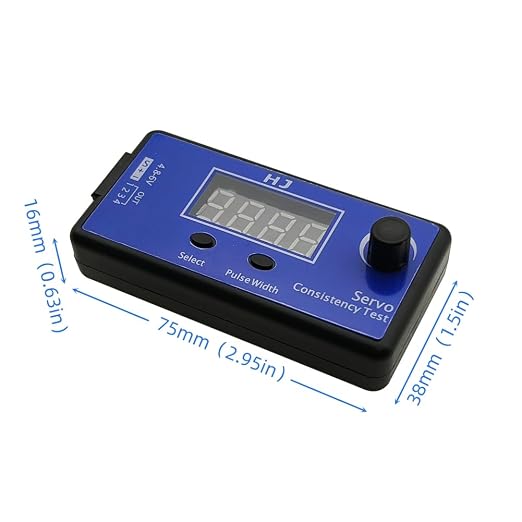 Tester digital servo 3CH con batería y conector JR miniatura 3