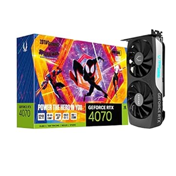 ZOTAC Gaming GeForce RTX 4070 Twin Edge OC Spider-Man: Across The Spider-Verse Inspired Graphics...