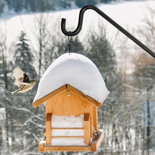 ERYTLLY Extended Rail Hook Fence Deck Heavy Duty Bird Feeder Hook 360 Degree Rotary and Length Adjustable Plant Bracket for Bird Feeders, Planters, Suet Baskets, Lanterns, Wind Chimes and More