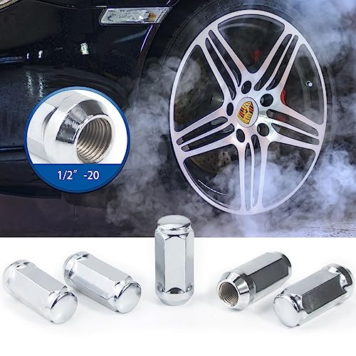 image for GAsupply 20pcs 1/2-20 Lug Nuts Long, 1/2 x20 Chrome Lug nut Closed End