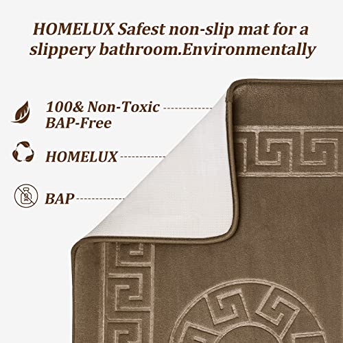 Homelux Badematten Set 2 teilig Mikrofaser Antirutsch Badteppich groß Set Wasserabsorbierend Badematte Duschvorleger… – Bild 7