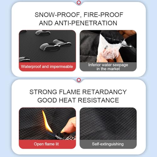 Image of Automotive Windshield Snow Cover for Ice and Snow Universal Car Front Window Cover Large Windshield Frost Cover with Side Mirror Covers Suitable for Most Vehicle,Car,SUV (Orange)