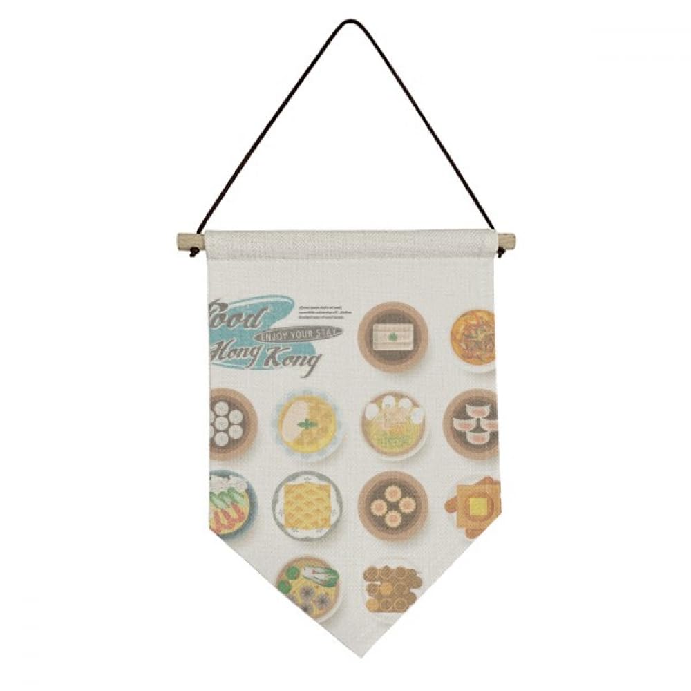 Bandera de lona Hong Kong Foodie tapiz de pared decoraci&oacute;n sal&oacute;n