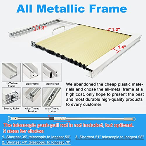 Milin Skylight Shades, Skylight Blinds, Cordless Cellular Shades, Blinds For Windows, Window Shades Suitable For Roof Inclined Plane Room Windows - Custom Cut To Size, 100% Blackout Navy Blue #TOP4