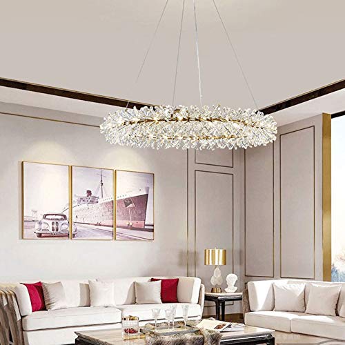 Shpehp Crystal Round Firefly Chandelier Modern G4 Ceiling Light Fixtures Pendant Light Semi Flush Mount Sputnik Chandelier For Bedroom,Hallway,Bar,Kitchen,Bathroom-Golden 4018Cm #TOP2