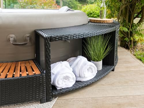 Lay Z Spa Rattan Hot Tub Surround with Storage and Steps - Image 6