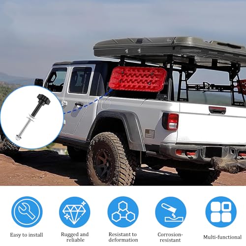 Sandbleche Einbausatz Anfahrhilfe Bergehilfe für SUV Schlamm & Schnee Traktionshilfe Auto bei Sand Halterung für Sandbleche