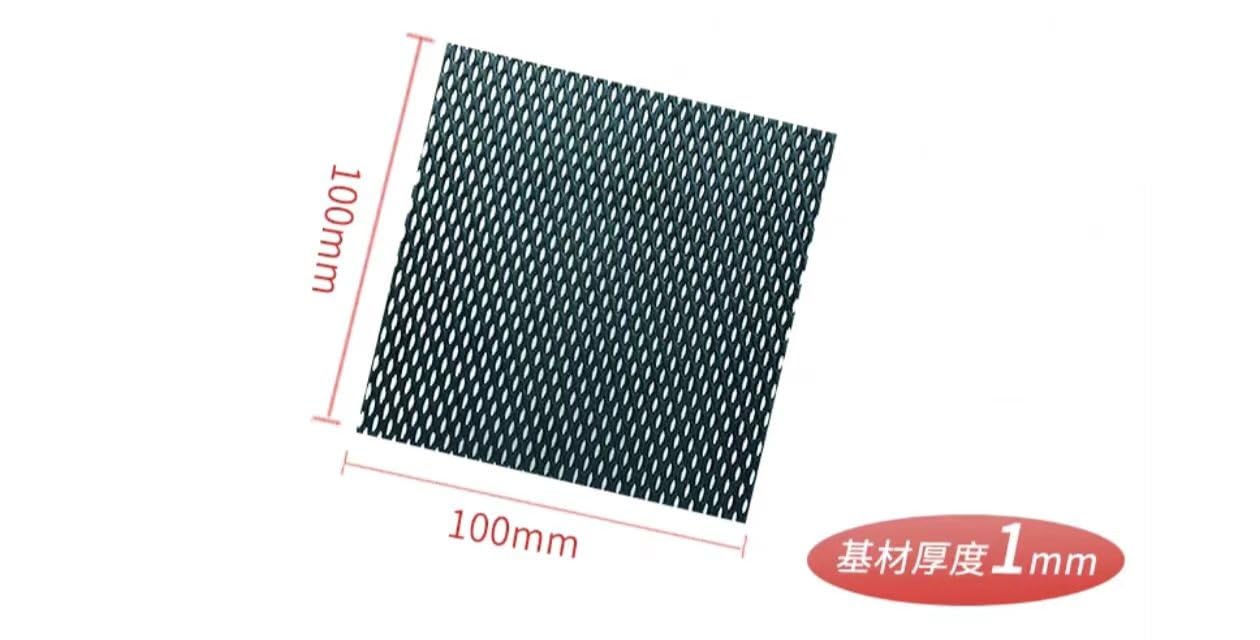 1 szt. Elektroda podłoża z siatki o wysokiej czystości pokryta Ti4O7 do systemów kwasu siarkowego - dostępne opcje 100 mm x 50 mm(100-100mm(No handle))