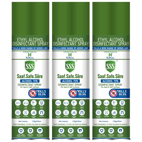 HuMaree SSS (Saaf.Safe.Sure) -Suface Disinfectant Spray for Germ Protection on Hard & Soft Surfaces 235ml (Pack of 3) (B09499SLPJ) Amazon Price History, Amazon Price Tracker