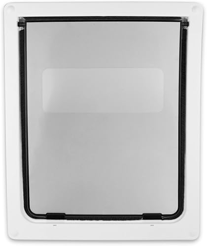 Miniatura 2 de Weebo Pets - Puerta grande para mascotas con bloqueo de raza grande - Apertura de 145 x 12 pulgadas con solapa de plástico duro