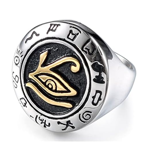 Viking Odin Illuminati Indian Eye of Providence Ring, frimurarnas Allt se synar Signet Pyramid/Eye Symbol Ring, Valentine Christmas Wedding Gift (Color : Multi-colored, Size : 8)