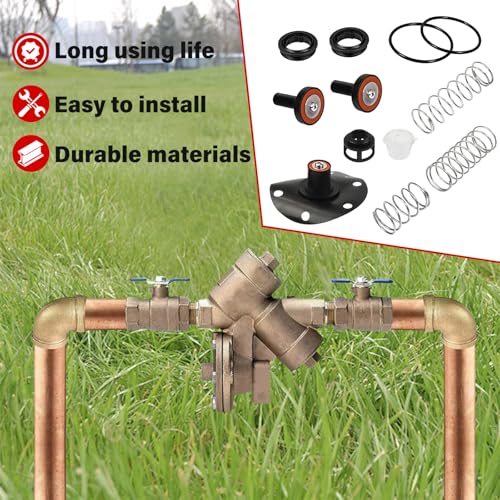 Image of 1-1 /4 inch to 2 inch Backflow Preventer Repair Kit Compatible with Wilkins Zurn 975XL /975XL2 - Complete Maintenance Set Including Poppets, Springs, Seats